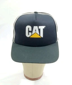 Caterpillar CAT schwarz Druckknopfleiste Netz Basketball Trucker Kappe Mütze verstellbar Neu ohne Etikett - Bild 1 von 6