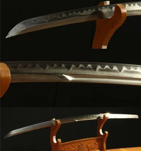 38" Damast Stahl Ton gehärtet Unokubi-Zukuri japanische Samurai Katana Klinge - Bild 1 von 7