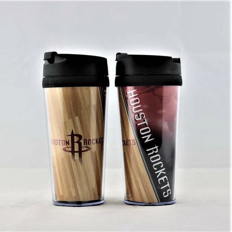 Houston Rockets NBA Licensed Acrylic Tumbler Coffee Mug w/wrap Insert Cover