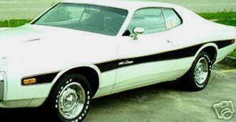73-74 KIT CALCOMANÍAS Dodge Charger carrocería media rayas mopar 1973 1974 "blanco" Foto 1 de 1