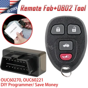 4 Button Remote Key Fob OUC60270 Programming Tool for Chevrolet Impala 2011-2016 - Picture 1 of 11