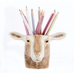 Estatuilla cabeza de cabra florero maceta cerámica material planta suculenta flor decoración del hogar - Imagen 1 de 3