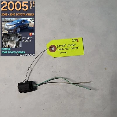 ⭐⭐OEM 2009-2016 TOYOTA VENZA ADVERTENCIA ZUMBADOR TIMBRE CONECTOR⭐⭐ Foto 1 de 2