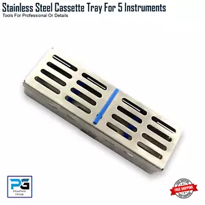 Dental Cassette Tray, Surgical Tray Laboratory Box 5 Instruments Stainless CE - Picture 1 of 4