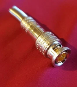 BNC MALE New Silver Copper Core  (4 Pieces) BNC to RG59  Solderable Ships U.S.A - Picture 1 of 4