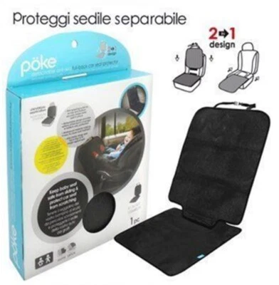 Protezione Sedile Completa per Seggiolino Auto  1 pz 105x48 cm Poke Classic Nero - Immagine 1 di 4
