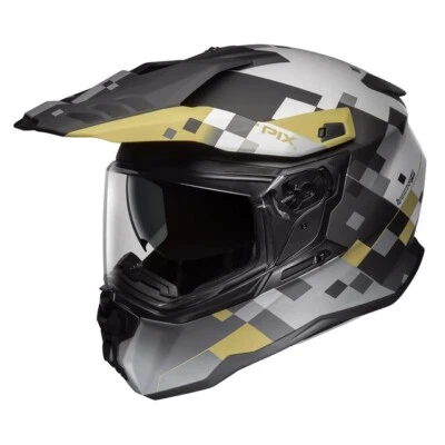 NOVO CAPACETE DE MOTOCICLETA AVENTURA M2R HYBRID PIX PC-9F BRONZE FOSCO PRATA PRETO - Imagem 1 de 3