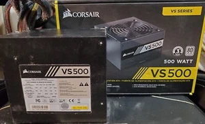 Corsair VS Series VS500 500w ATX Power Supply Unit Non-Modular ULTRA LOW NOISE - Picture 1 of 2
