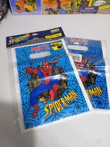 Spider-Man Animated 2 Pack of 8 Party Bags 1994 Party Maker Marvel Fox