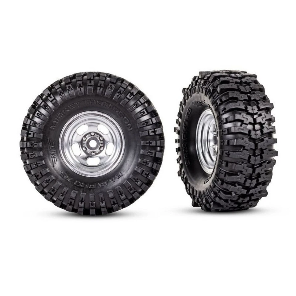 Traxxas Mickey Thompson Baja Pro 2.4 Reifen auf chrom Felgen TRX9872 TRX-4M Ford