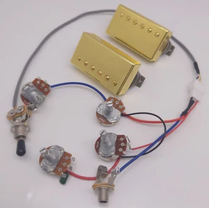 Classic 57 Guitar Pickup Alnico 2 Humbucker N/B Set with 2V2T Wiring Harness 2C - Picture 1 of 26