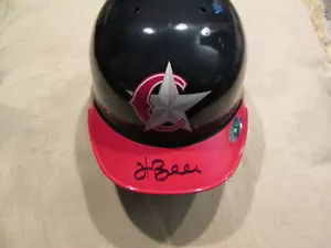 RARE HANK BLALOCK AUTO MINI HELMET CHARLOTTE RANGERS #ed 16/600 WITH COA - Picture 1 of 3