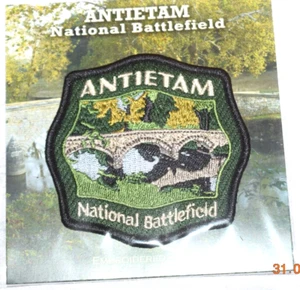 "ANTIETAM National Battlefield," Brown/Green Patch (2.25" x 2.25"), New on Card - Picture 1 of 3