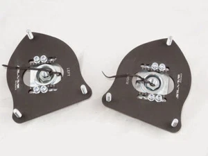 MINI Cooper R50 R52 R53 Silver Project Adjustable Top Mount Camber Plates BLACK - Picture 1 of 5