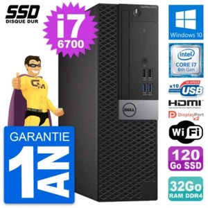 PC Dell OptiPlex 5050 SFF Intel I7-6700 RAM 32GB SSD 120GB HDMI Windows 10 Wifi - Bild 1 von 7