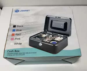 Schwarz Schloss Stahl Geld Safe Sicherheitsbox mit Geldfach mehrere Fächer - Bild 1 von 5