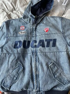 Supreme Ducati denim blue hooded racing jacket XL - Picture 1 of 1