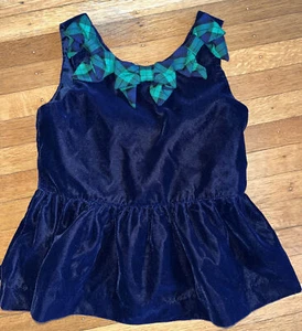 Janie and Jack Green Plaid Navy Blue Holiday Top /Shirt Size:6 NEW/NWT - Picture 1 of 4