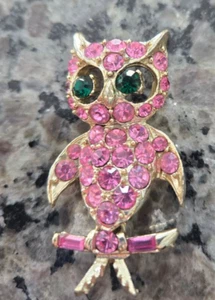 Vintage OWL Brooch Jewelry Designer PELL - Picture 1 of 3