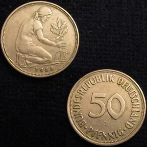 Gutse Allemagne, République Fédérale, 50 Pfennig 1966 J - Picture 1 of 1