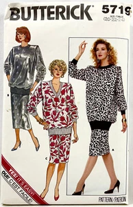 1987 Butterick Sewing Pattern 5719 Womens Top & Skirt 2 Styles Size 20-24 13306 - Bild 1 von 2