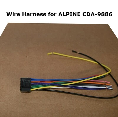 FORALPINE New Wire Harness for ALPINE CDA-9886 CDA9886 FREE FAST SHIPPING