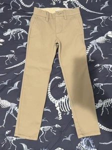 GAP Kids Boys Uniform Skinny Stretch Pants Khakis Size 6 Slim Adjustable Waist - Picture 1 of 4