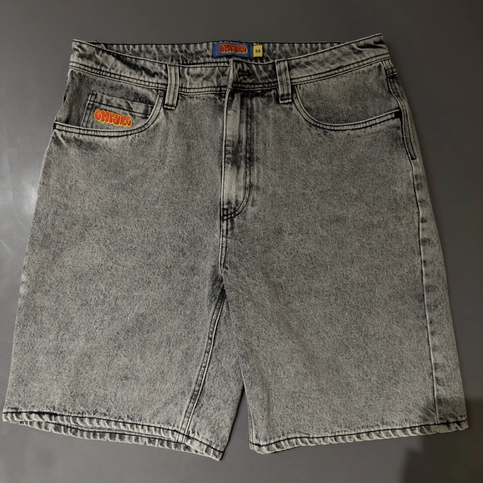 Empyre Relax Men’s Denim Shorts Gray Size 34 Baggy Skater Grunge 90s Y2K Read! - Image 1 of 4