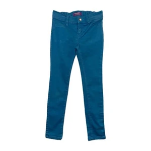 Old Navy Blue Jeans Kids Sz 8 Rockstar Jeggings Adjustable Waist Teal - Picture 1 of 10