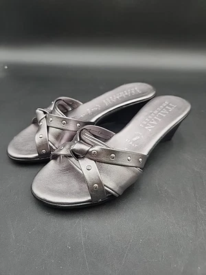 Sandalia de cuña gris metálico zapatero italiano talla 5 1202-23 Foto 1 de 4