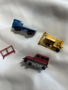 Set Of THREE Matchbox Lesney England No18 Bulldozer Site Hut Truck No 60 SnowTra - Picture 1 of 16