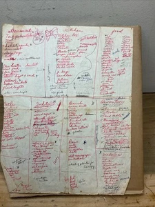 Lista di controllo imballaggio vacanze scritta a mano anni 70 turista nostalgico B12 - Foto 1 di 10