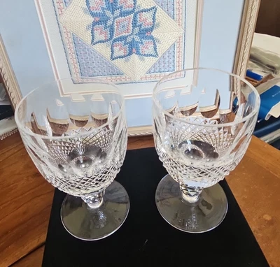 Juego de 2 copas de vino vintage Waterford Crystal Colleen Claret de tallo corto 4 3/4" Foto 1 de 4