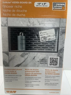 Schluter KERDI-BOARD-SN Shower Niche 12”x 6”WATERPROOF Easy Installation - Image 1 of 4