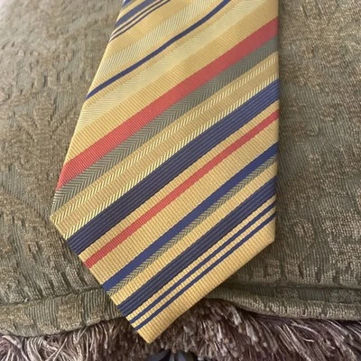 Nic’s Toggery Dorado/Rojo/Azul/Verde 100% Seda Hecho en EE. UU. JZ Richard’s Foto 1 de 4