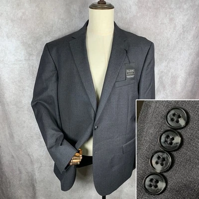 Jos A Bank Travel Jacket Men 48L Gray Blazer Wool Stretch Performance NEW - Image 1 of 4