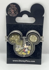 “It Was All Started With” Mouse Mickey / Walt Hinged 3D Disney Trading Pin NEW - Picture 1 of 8