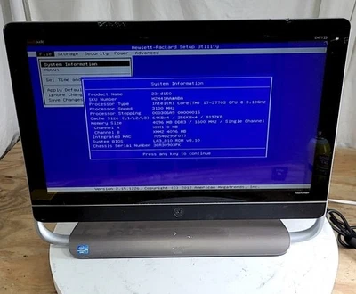 HP 23-D150 H2M41AA-ABA AIO Intel I7-3770S 4GB SEE NOTES - Image 1 of 4