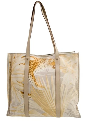 Bolso de Mano Salvatore Ferragamo Leopardo Selva Safari Tropical Estampado Nylon 72 Foto 1 de 4