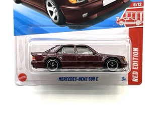 Mercedes-Benz 500 E 2025 Hot Wheels (rojo objetivo) #52 intercambio de ruedas personalizado por AEB - Imagen 1 de 5