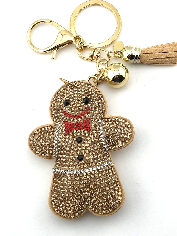 Kirks Folly Puffy Pan de Jengibre Navidad Llavero Encantador GT #20 Foto 1 de 4
