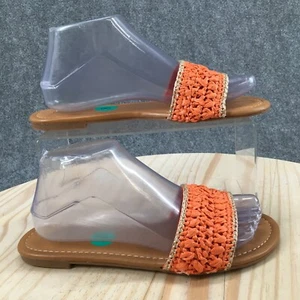 Sandalias Nine West para mujer 8 M Beline informales sin cordones tejidas planas deslizables naranja - Imagen 1 de 13