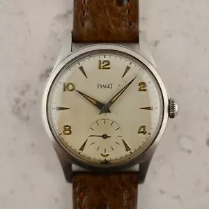 C.1960 Vintage Piaget oversize Calatrava military watch in stainless steel - Picture 1 of 12