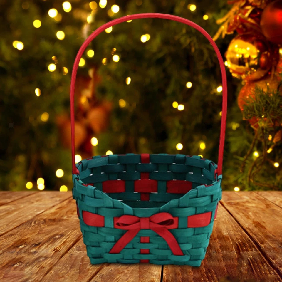 Cesta Regalo Navidad Cesta Decorativa Práctico Ligero Adorno Almacenamiento Foto 1 de 1