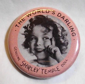 "PIN de reproducción de colección de 1,5" de repuesto para tu muñeca Composición SHIRLEY TEMPLE - Imagen 1 de 4
