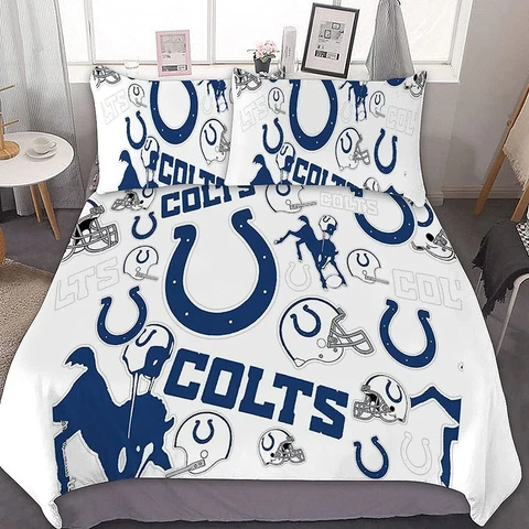 Indianapolis Colts Bedding Set 3PCS Duvet/Comforter/Quilt Cover with Pillowcases Cover