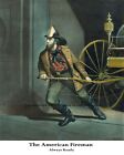 1858 Vintage American Fireman Photo Art Fire Truck Engine Horse Wagon 5X7