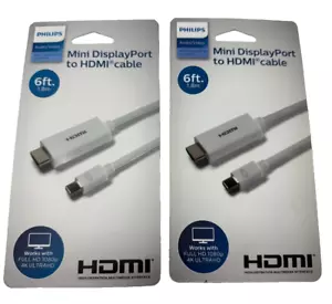 2 pack Philips Audio/Video Mini Display Port to HDMI adapter - NEW - - Picture 1 of 4