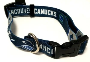 Vancouver Canucks Pets Good Premium Pet Accessories Dog Collar 14" to 20" - Picture 1 of 2