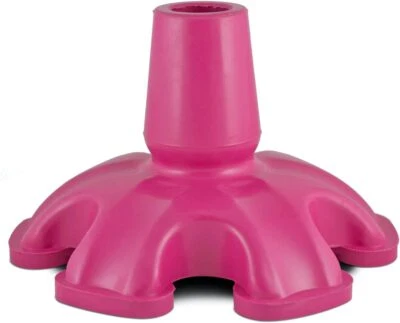 Super Big Foot Standing Cane Tip with 6 Feet for Stability in Pink - Image 1 of 3